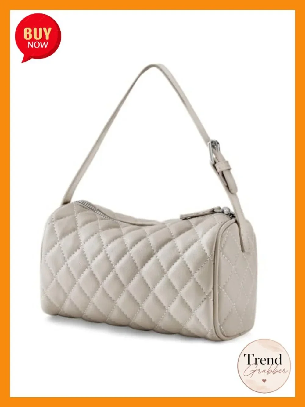 Women's Faux Leather Barrel Hobo Bag Crossbody Adjustable Strap